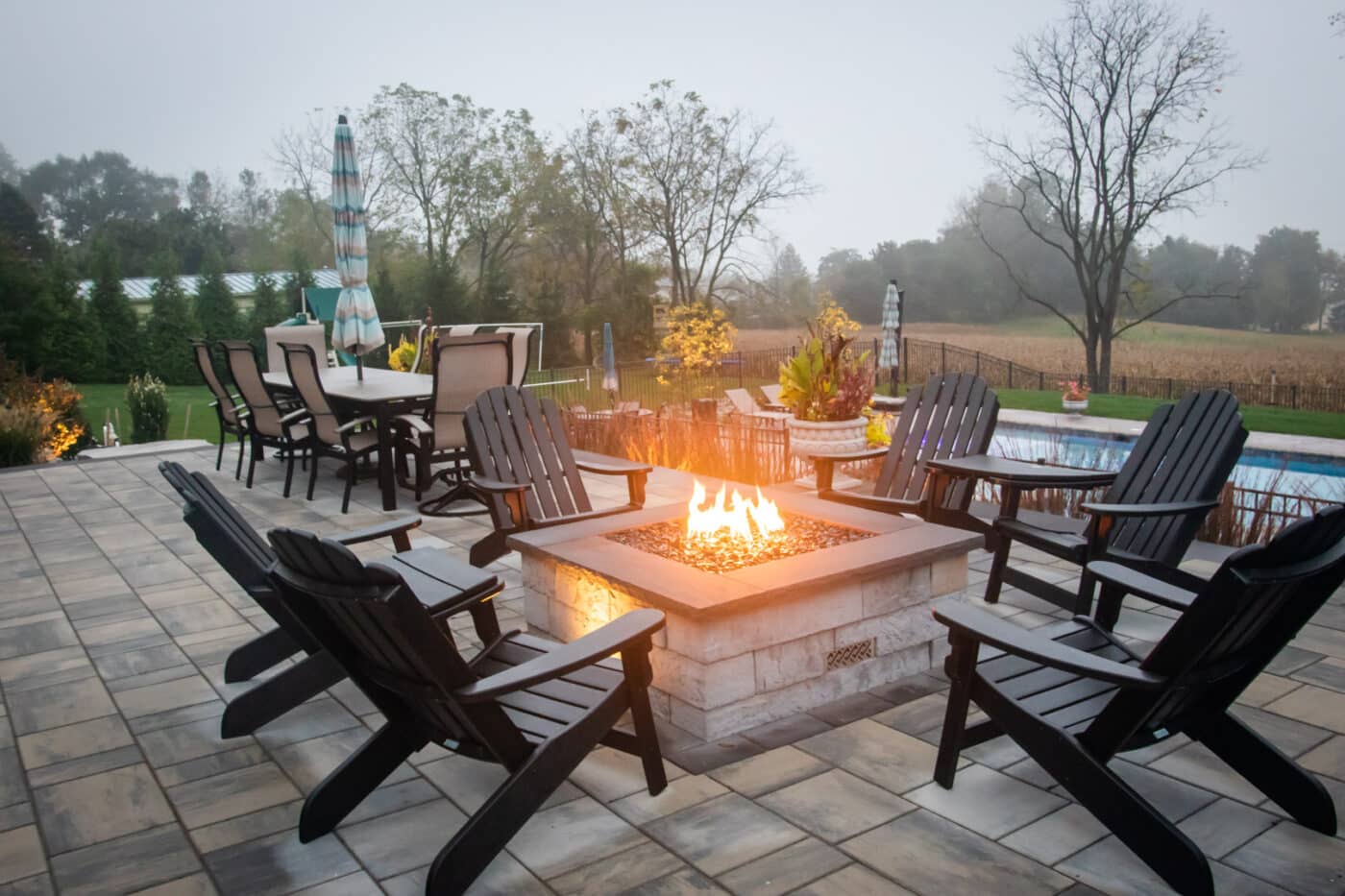 natural gas outdoor fire pit patio