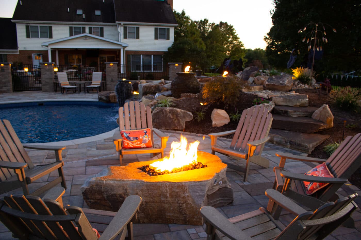 natural outdoor fire pits