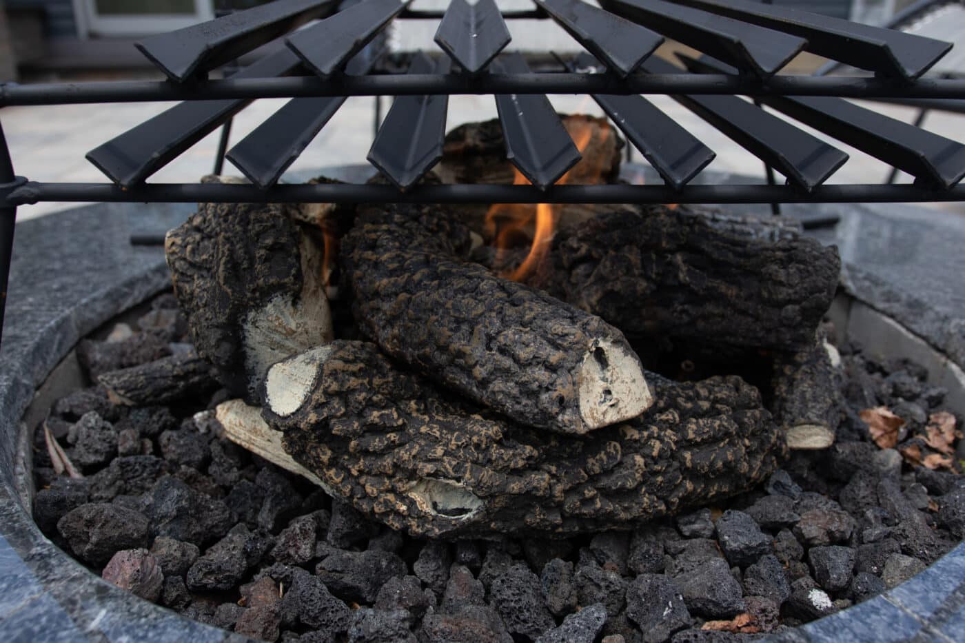 outdoor fire pit wood