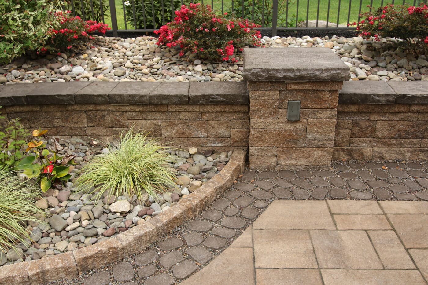 custom retaining wall installation