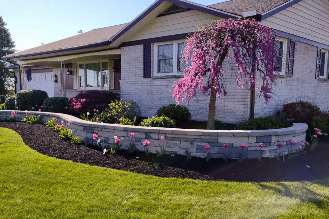 flower bed retaining wall