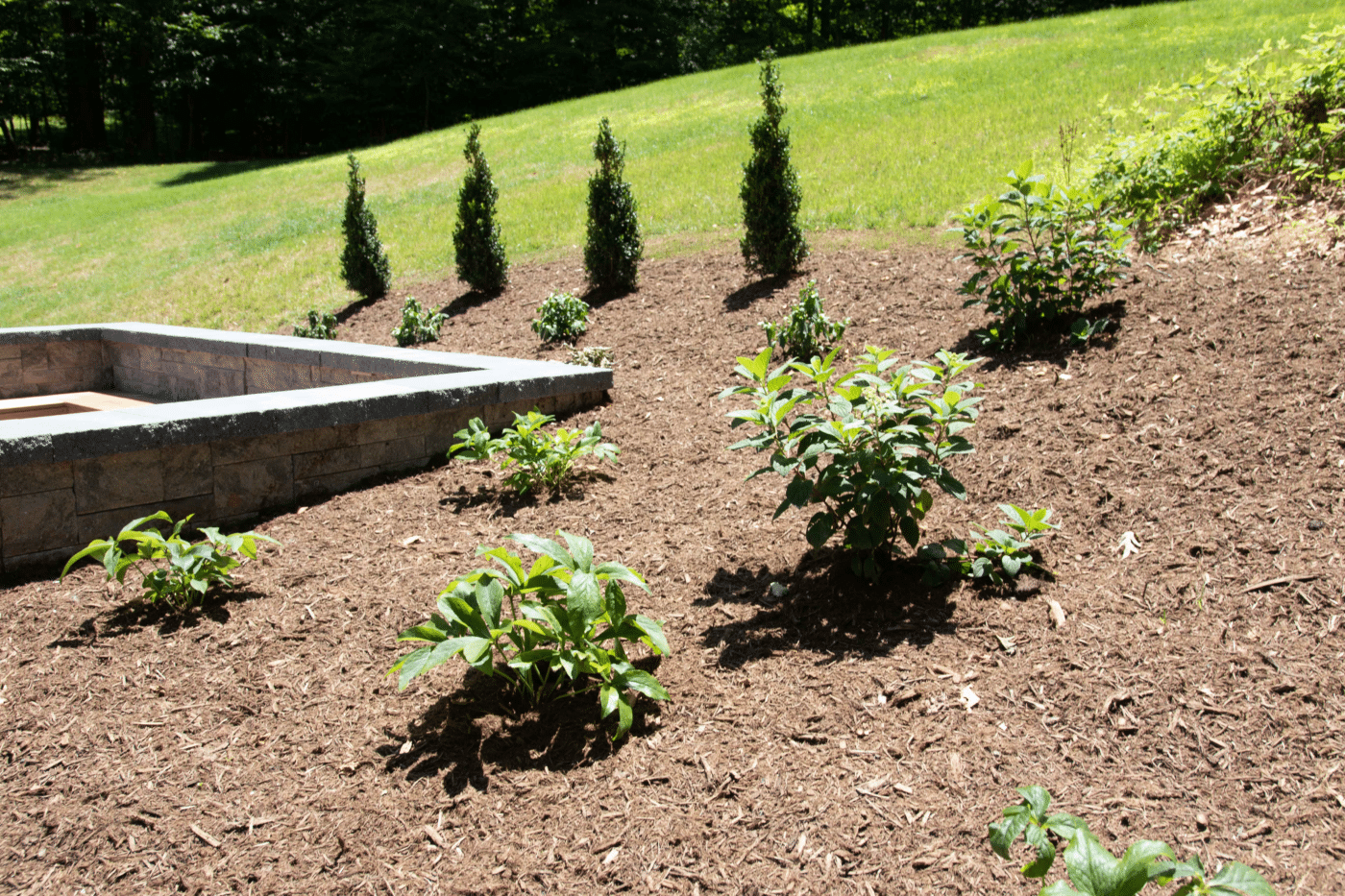hillside retaining wall
