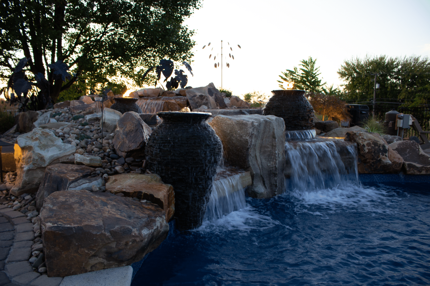 pool retaining wall