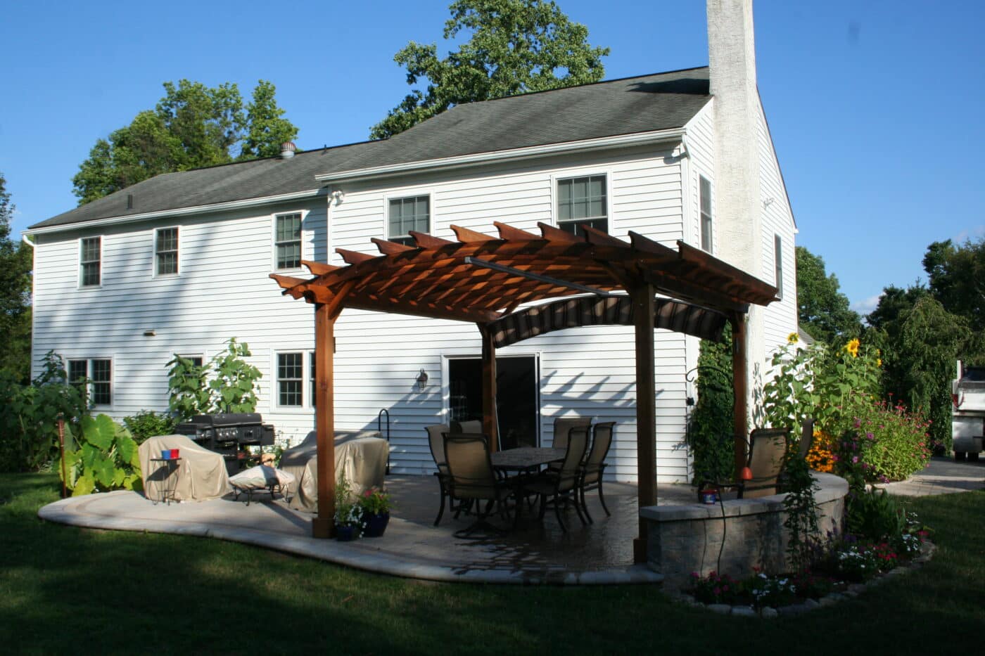 patio landscape installation