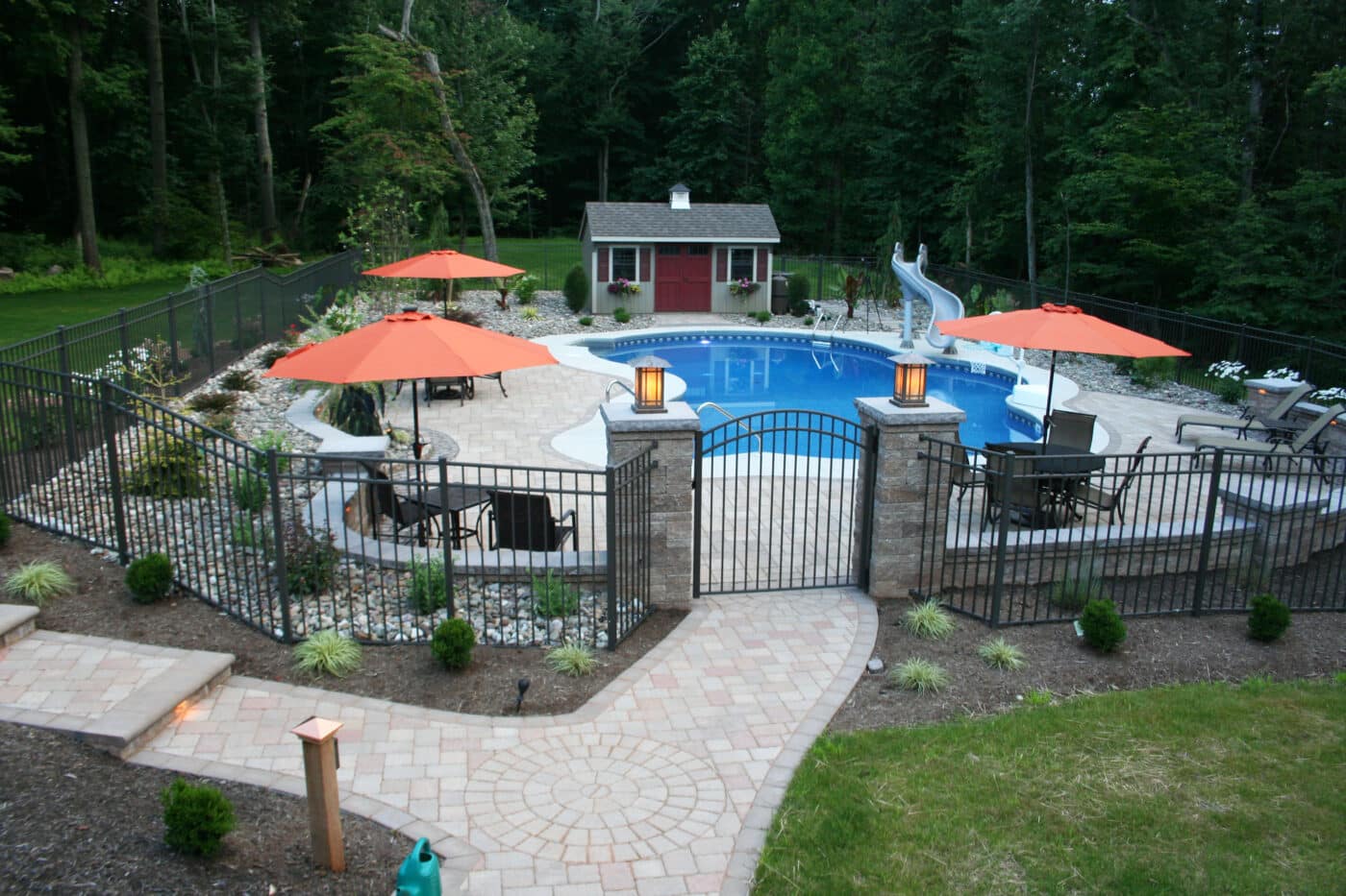 pool side patio hardscape contractor morgantown