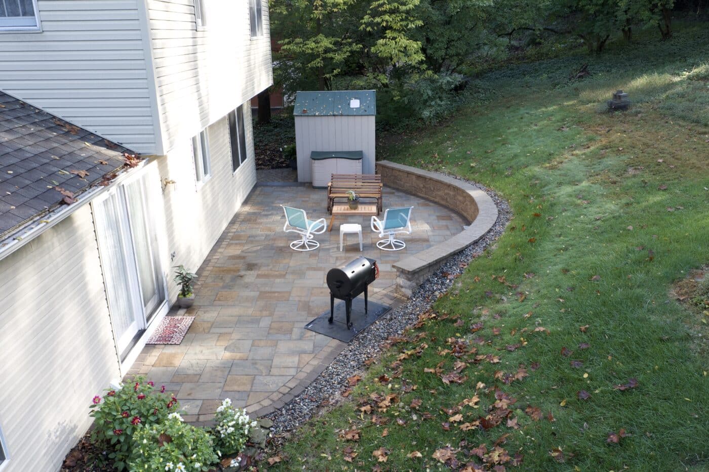 patio project in reading pa side aerial