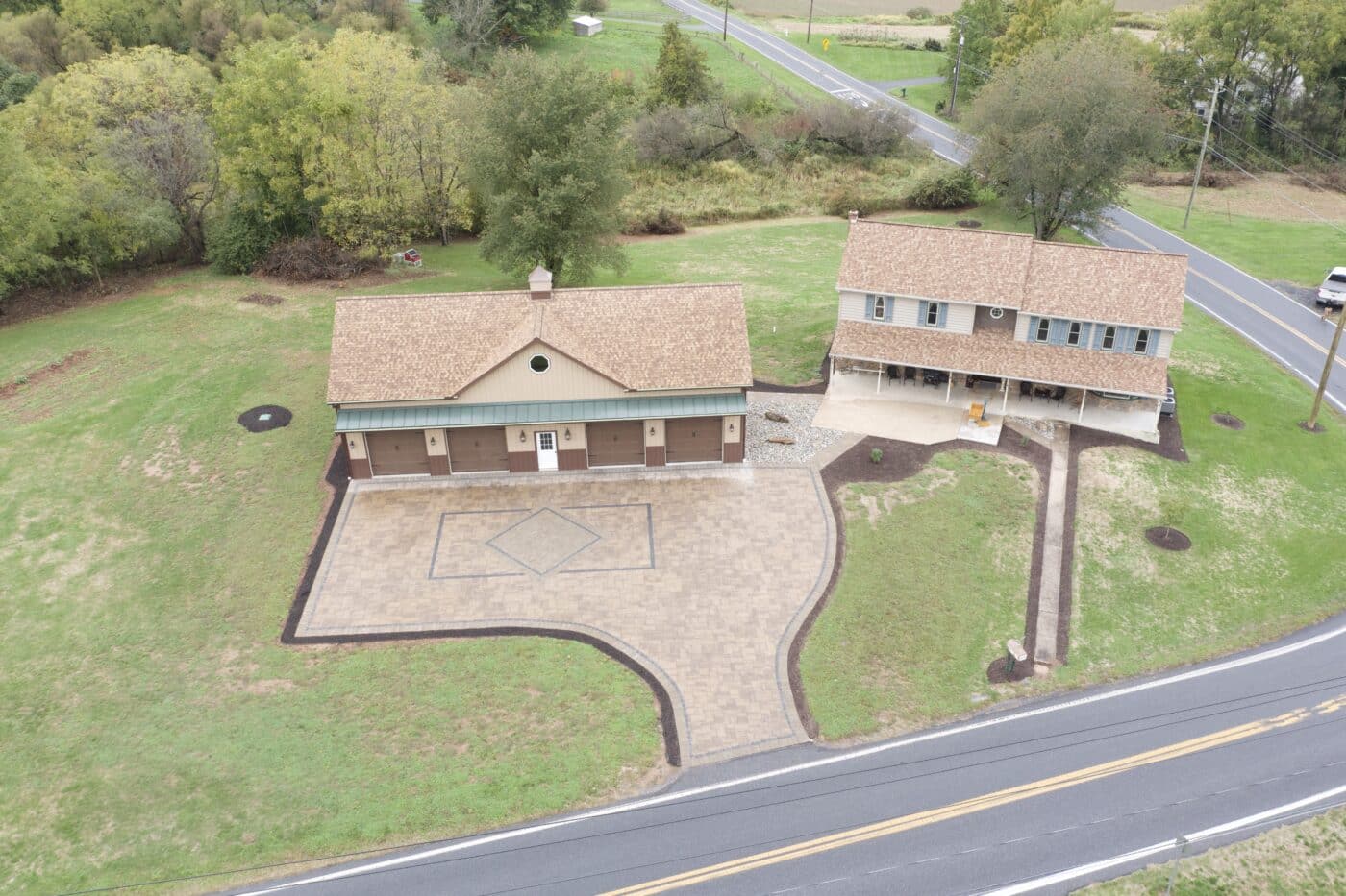 permeable driveway in elizabethtown pa far aerial