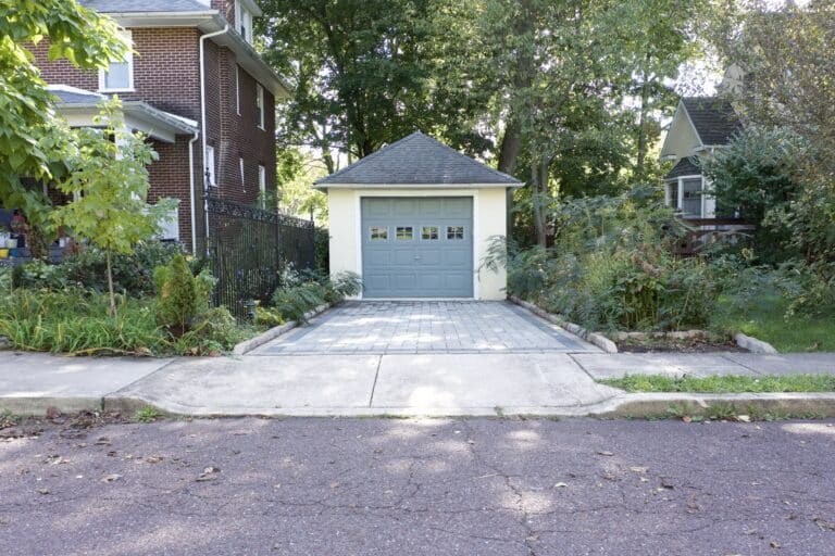 small permeable driveway front view