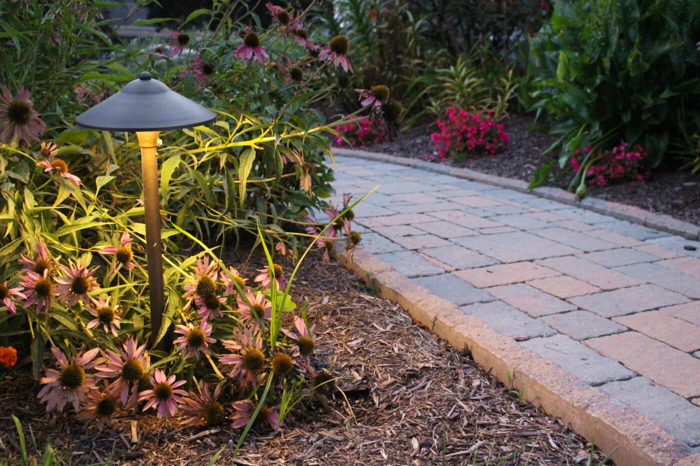 build patio walkway with lighting