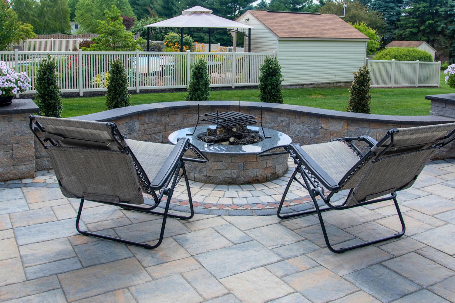 excellent fireplace with paver walkway ideas in ephrata pa