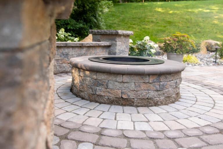 concrete walkway with fire design