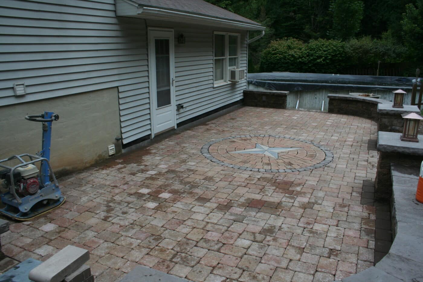 compass rose paver inlay pa
