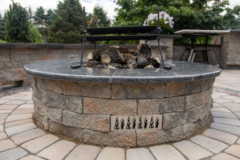 fire pit with paver patio