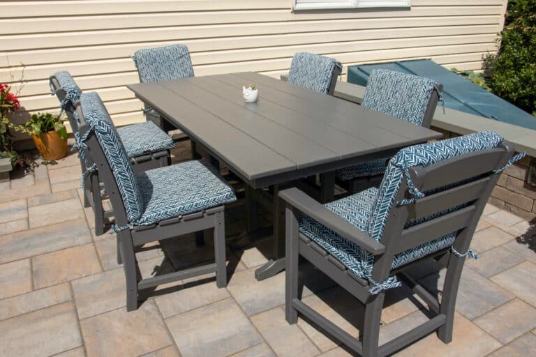 permeable patio dining set
