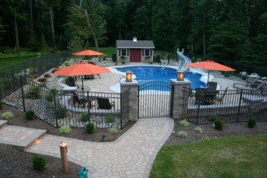 hardscape patio for poolside