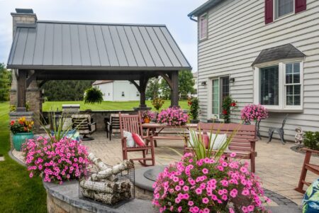 side view of patio and pavilion in new holland pa