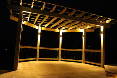 custom pergola lighting reading