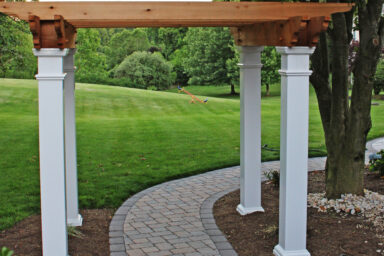 pergola over a walkway in chester county