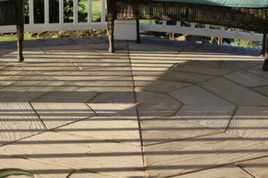 patio with gazebo floor close up