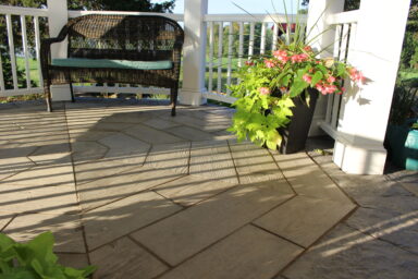 patio with gazebo flooring