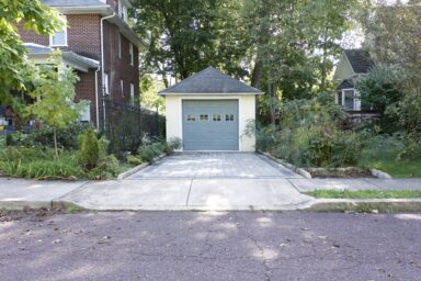 small permeable driveway front view