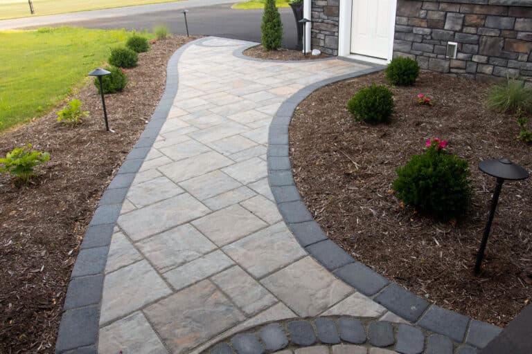 front yard paver walkway