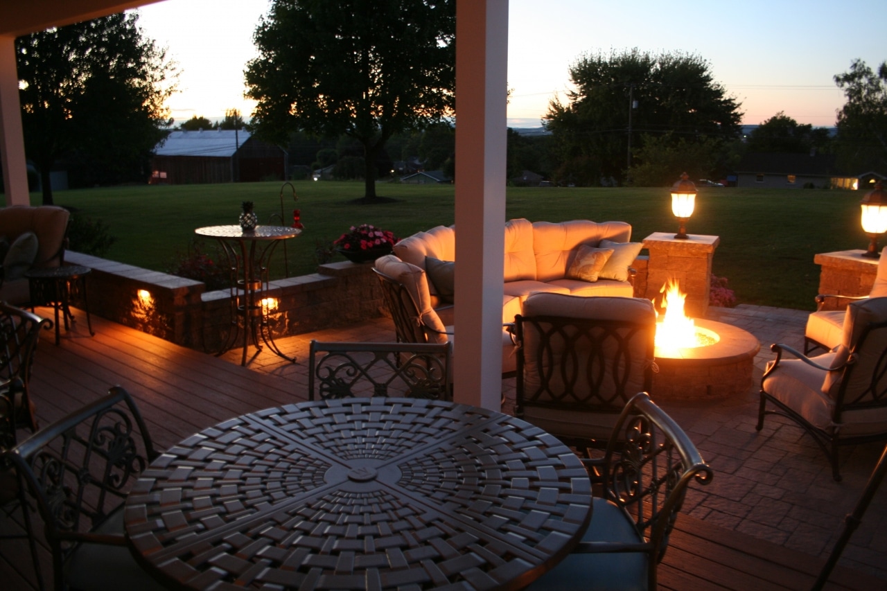 custom fire pit patio