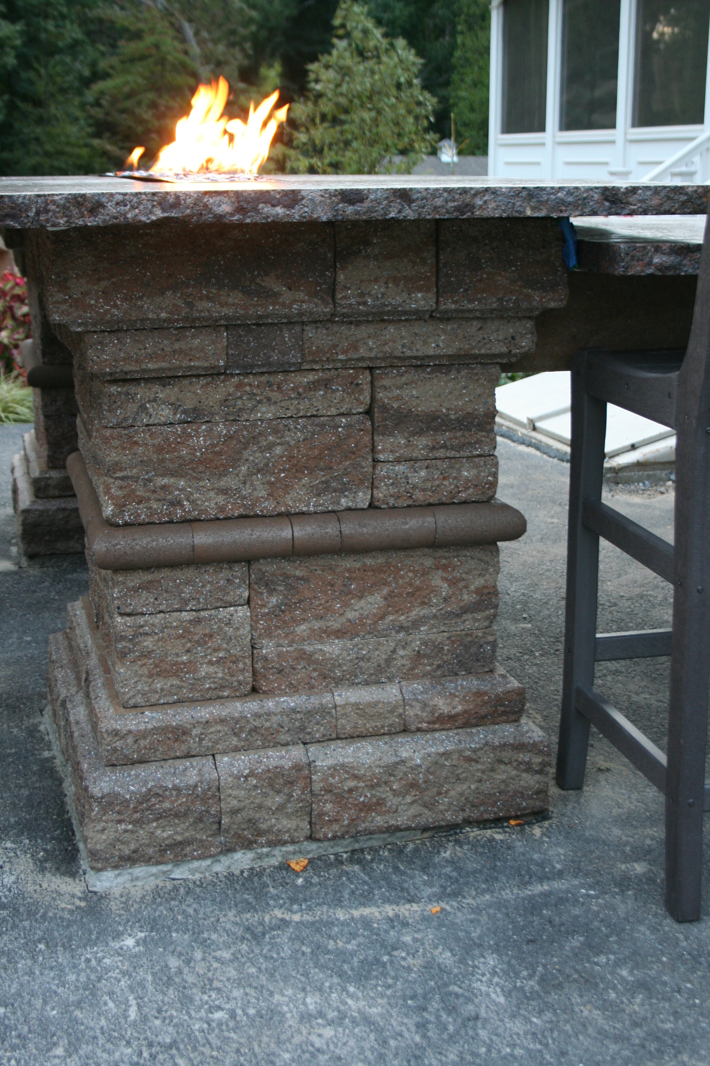 tiered pillar fire table