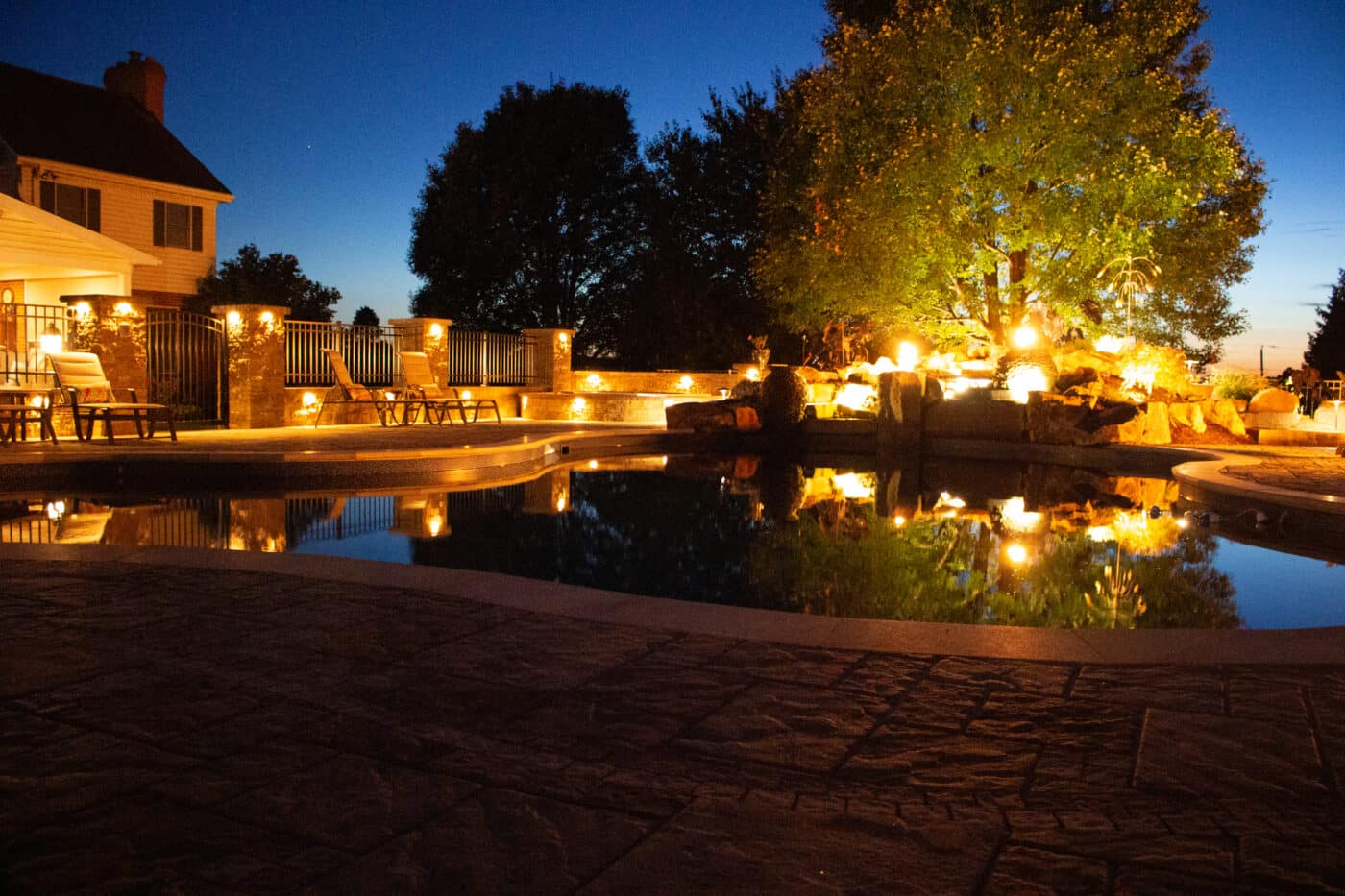 landscape outdoor accent lighting ideas in pa