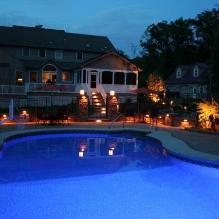 outdoor landscape lighting pool patio