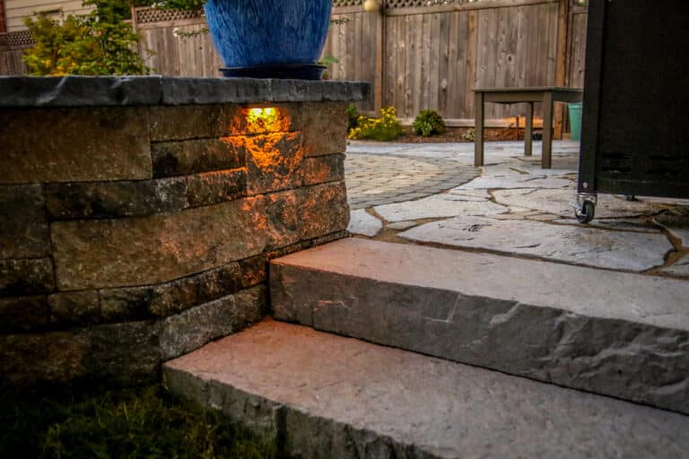 patio design with seating wall 1 