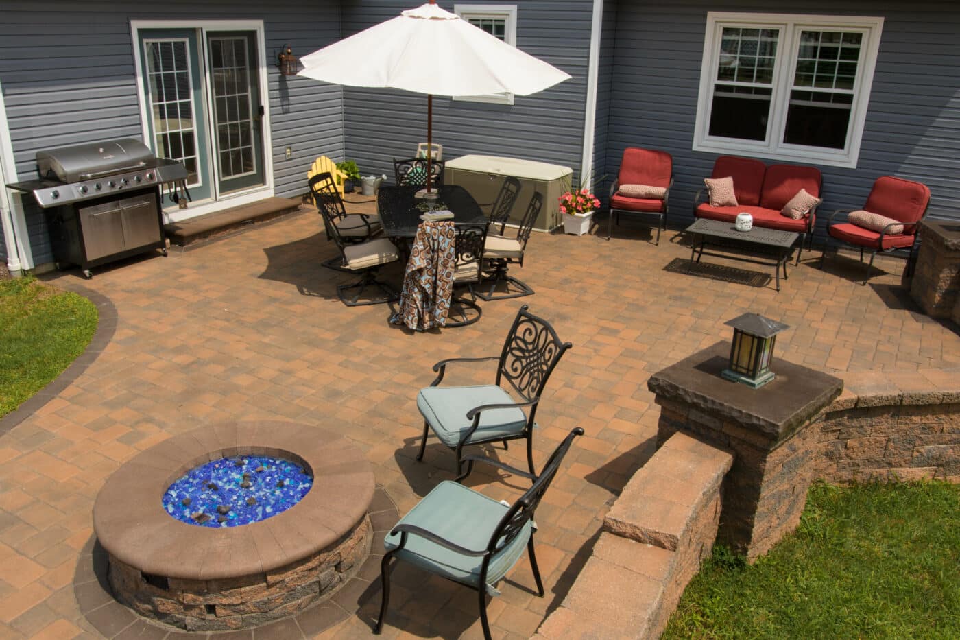 patio with fire pit