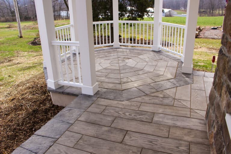 patios with gazebo floor