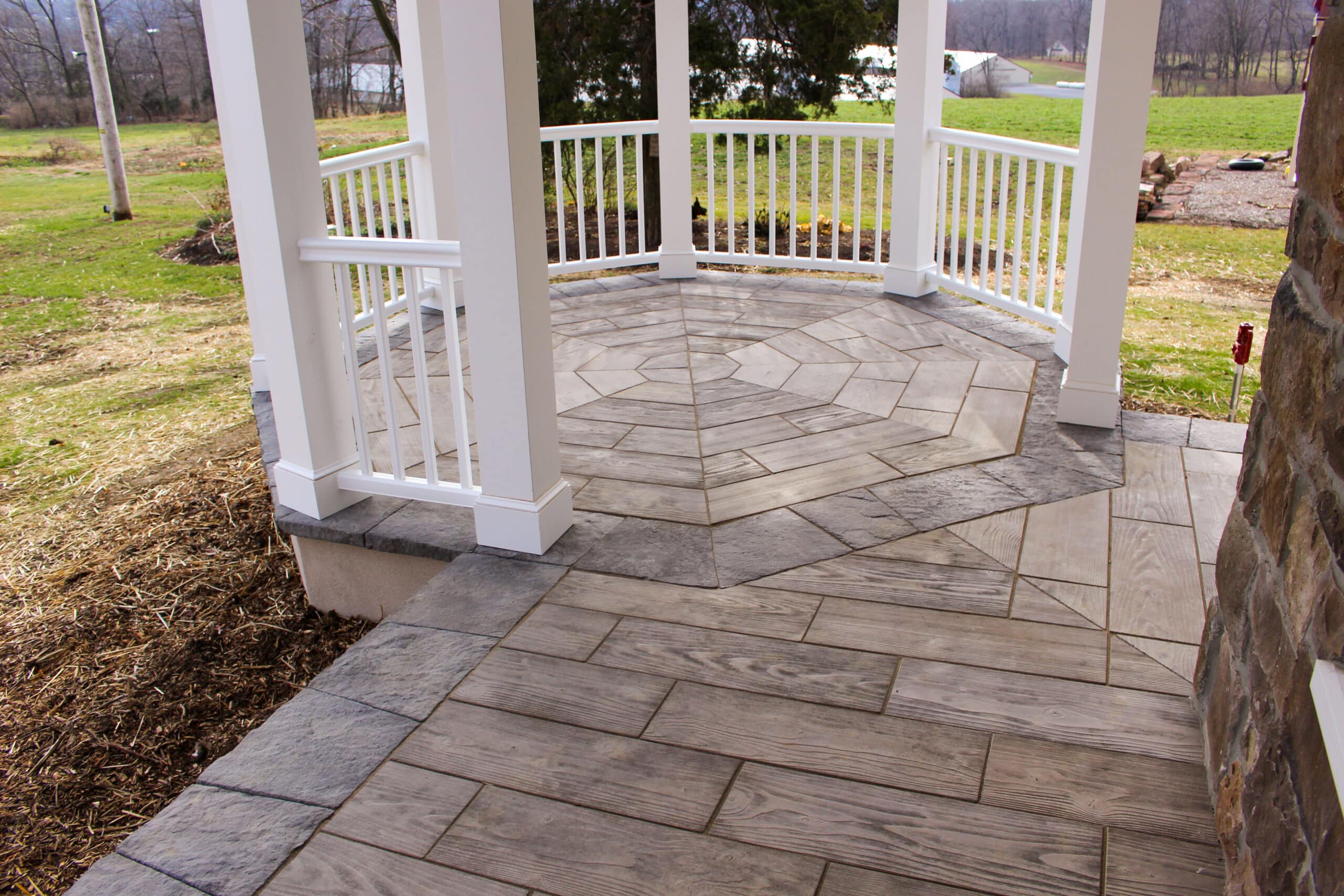 patios with gazebo floor