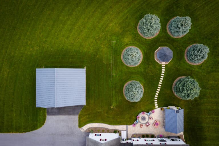 rain garden outdoors